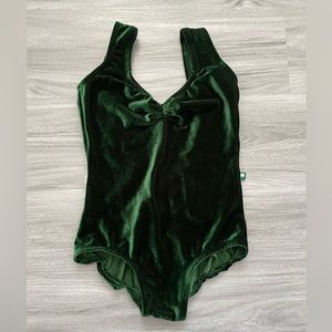 Luckyleo Green Velvet Tank Leotard💚🌲
